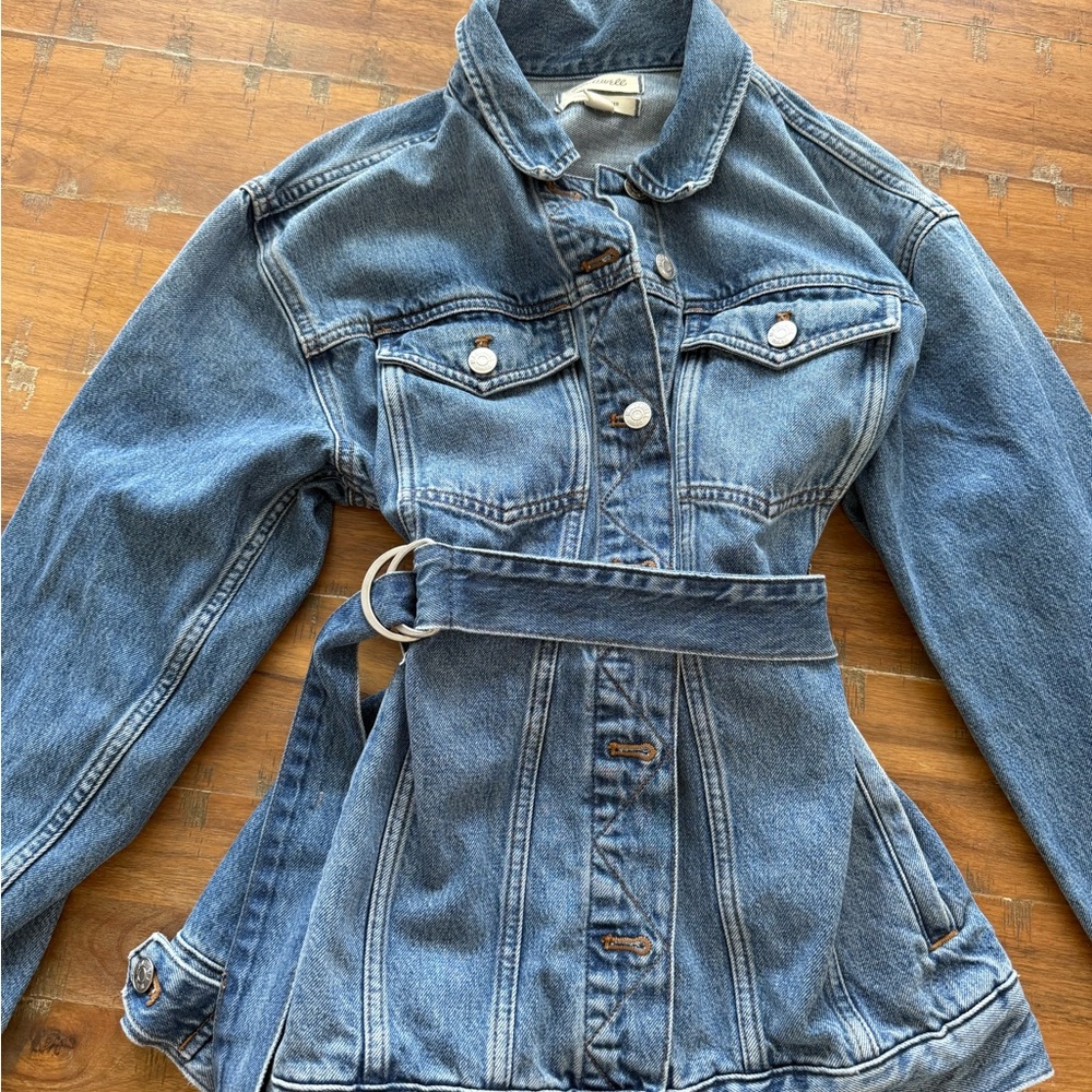 Madewell Blue Jean Jacket with Belt